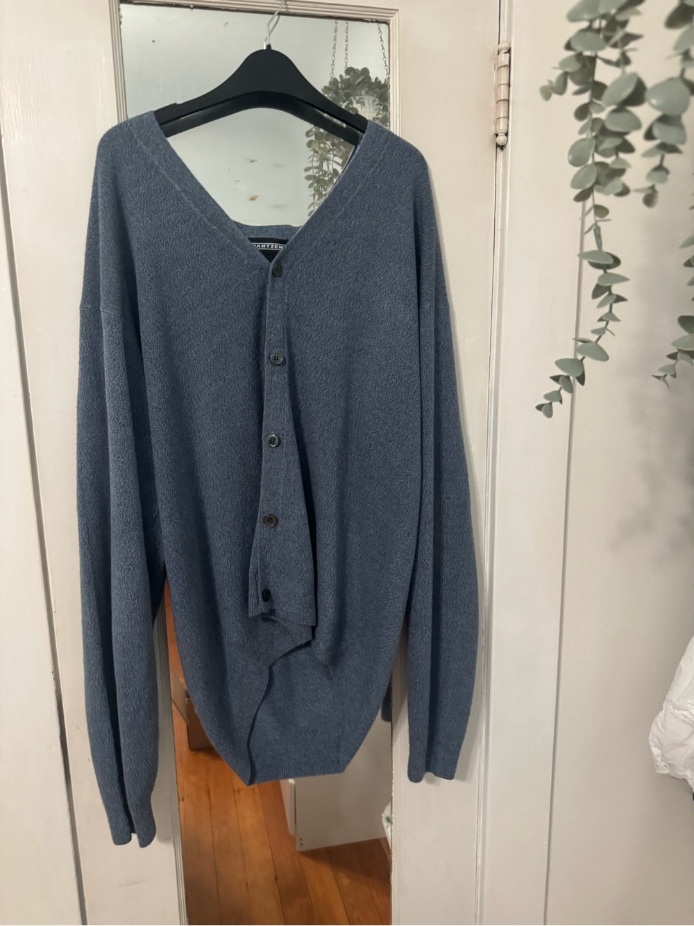 Vintage Jantzen Slate Blue V-Neck Cardigan Sweater Men's XL
